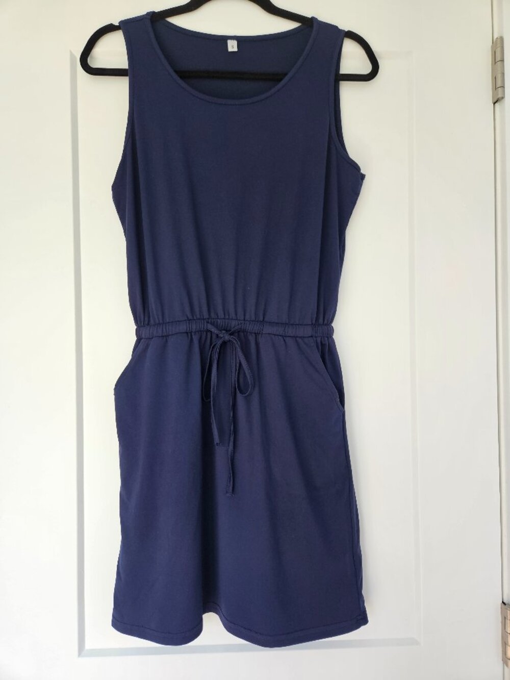 Blue sleeveless dress